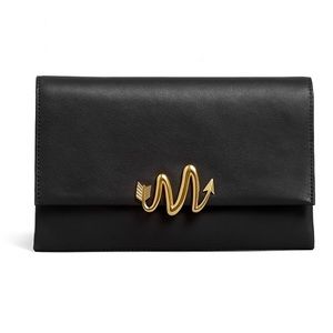 Brand New Mackage Black Leather Doli Clutch